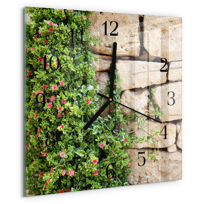 Wanduhr aus glas Natursteine
