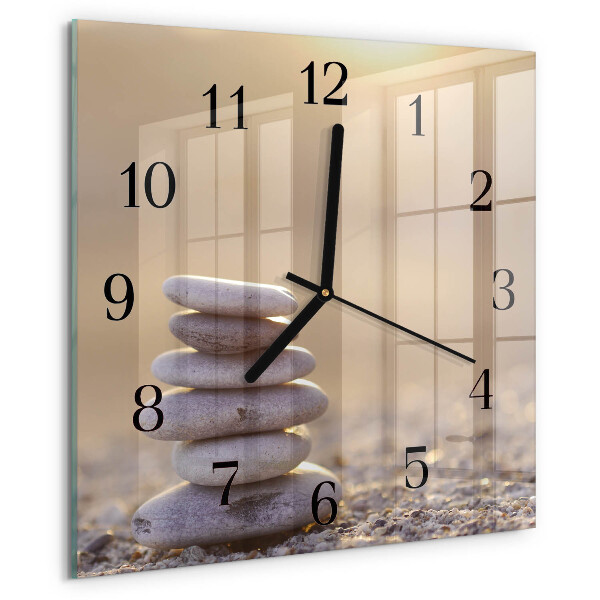 Wanduhr aus glas Steine