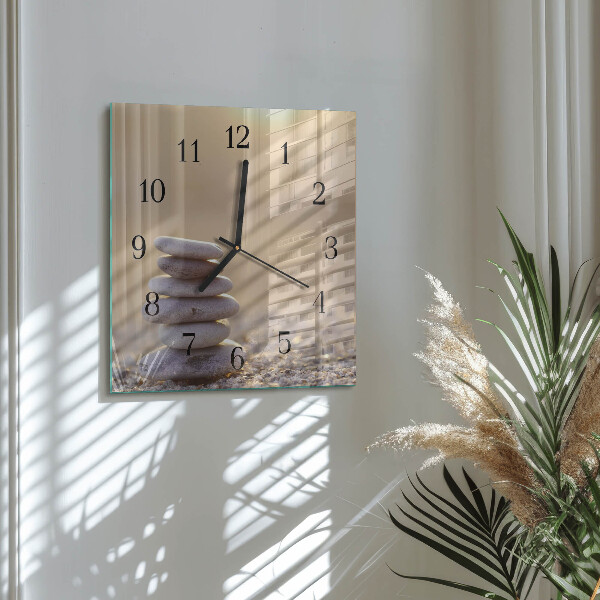 Wanduhr aus glas Steine