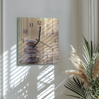 Wanduhr aus glas Steine