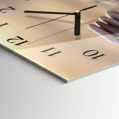 Wanduhr aus glas Steine