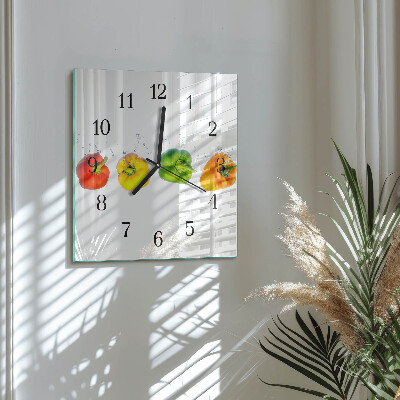 Wanduhr aus glas Pfeffer