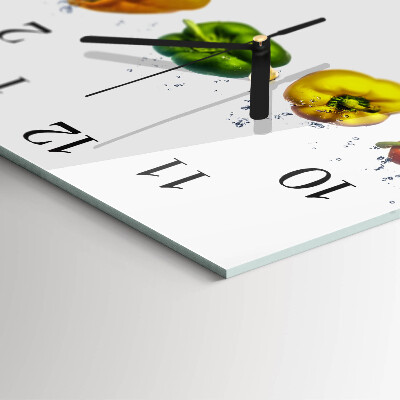 Wanduhr aus glas Pfeffer
