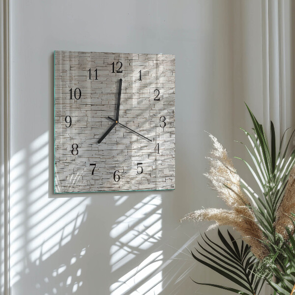 Wanduhr aus glas Klinker