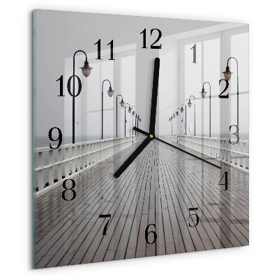 Wanduhr aus glas Pier
