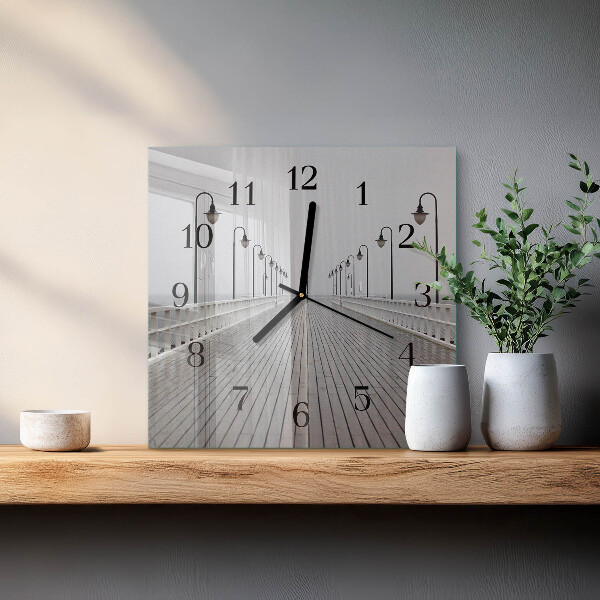 Wanduhr aus glas Pier