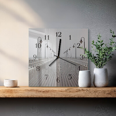 Wanduhr aus glas Pier