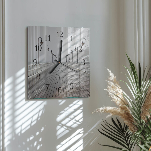 Wanduhr aus glas Pier
