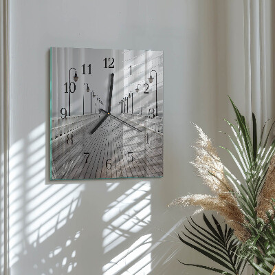 Wanduhr aus glas Pier