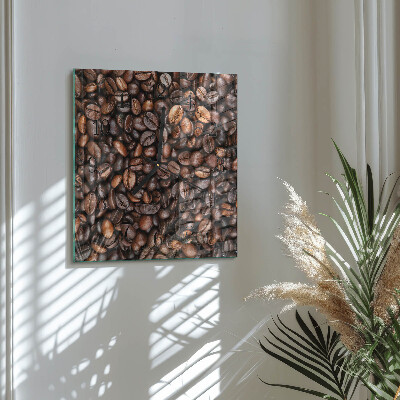 Wanduhr aus glas Kaffeebohnen