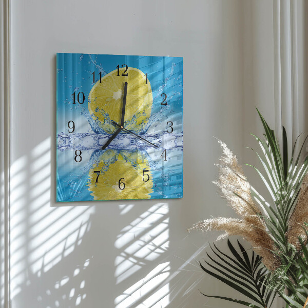 Wanduhr aus glas Zitronensäure