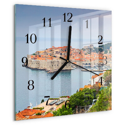 Wanduhr aus glas Naturpfad