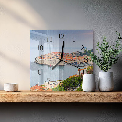 Wanduhr aus glas Naturpfad