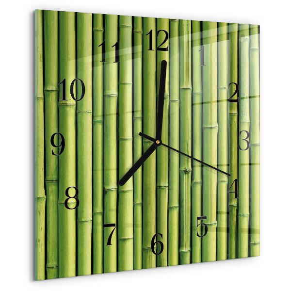 Wanduhr aus glas Bambus