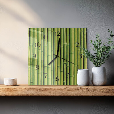 Wanduhr aus glas Bambus