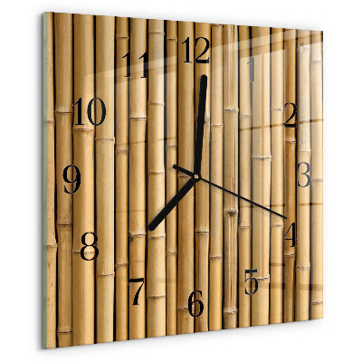 Wanduhr aus glas Bambus