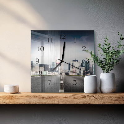 Wanduhr aus glas Road City