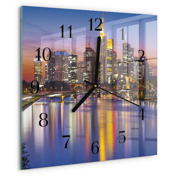 Wanduhr aus glas Horizont