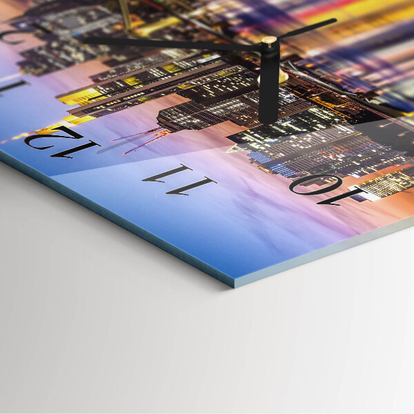 Wanduhr aus glas Horizont