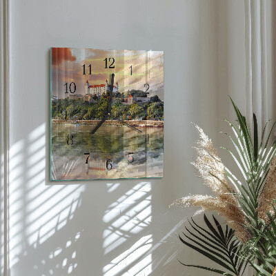 Wanduhr aus glas Flussburg