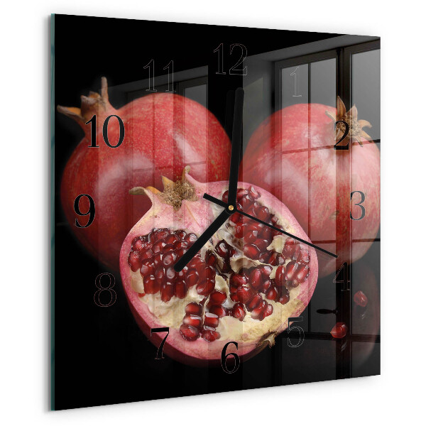 Wanduhr aus glas Granate