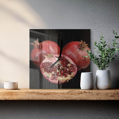 Wanduhr aus glas Granate