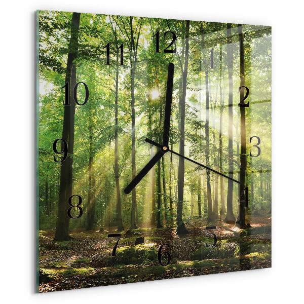 Wanduhr aus glas Waldnatur
