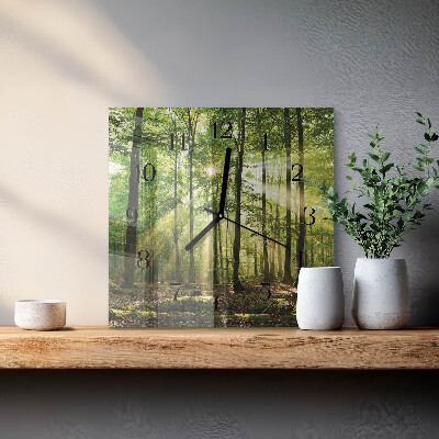 Wanduhr aus glas Waldnatur
