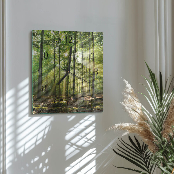 Wanduhr aus glas Waldnatur