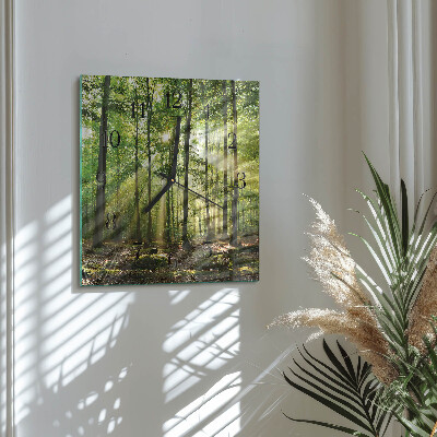 Wanduhr aus glas Waldnatur