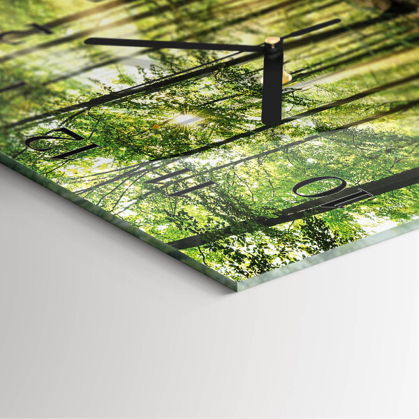 Wanduhr aus glas Waldnatur