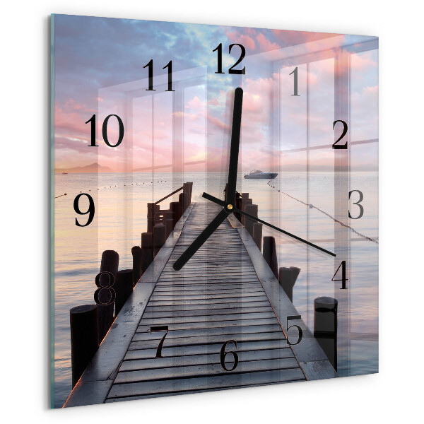 Wanduhr aus glas Brücke