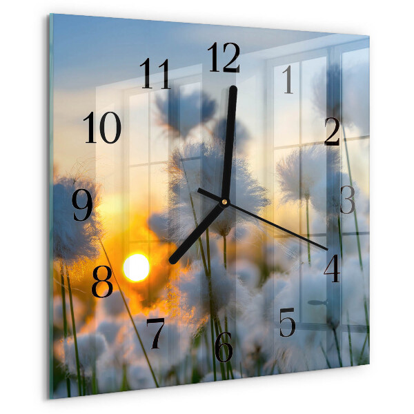 Wanduhr aus glas Baumwolle