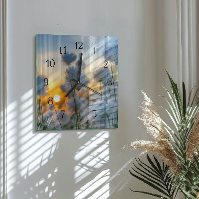 Wanduhr aus glas Baumwolle