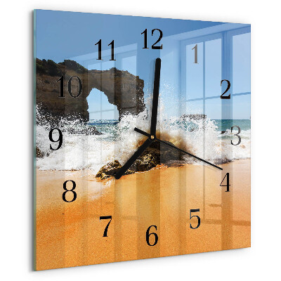 Wanduhr aus glas Strand