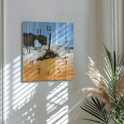 Wanduhr aus glas Strand