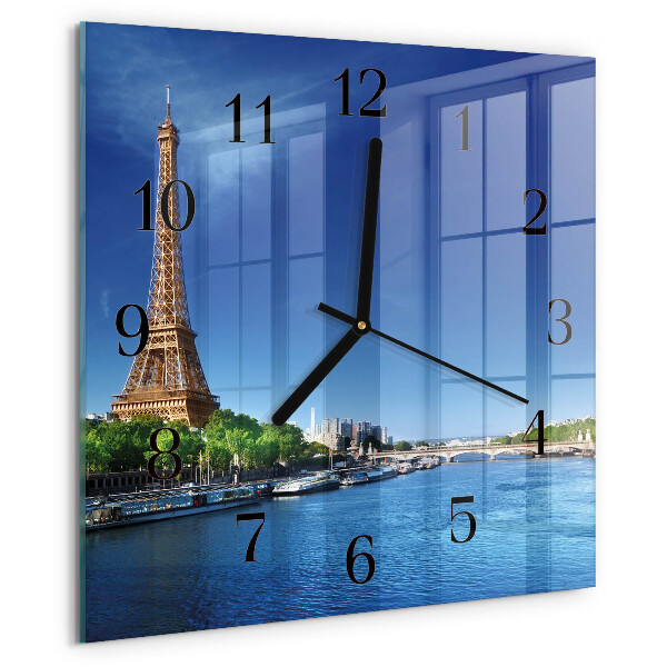 Wanduhr aus glas Der Himmel von Paris