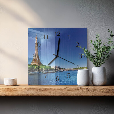 Wanduhr aus glas Der Himmel von Paris