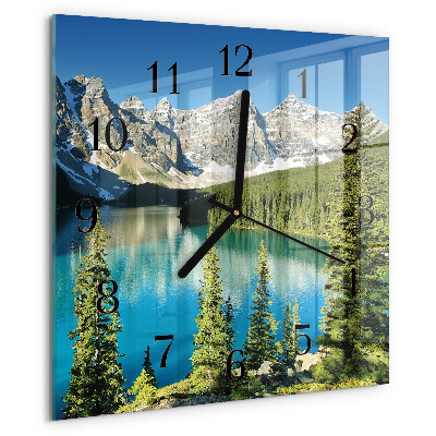 Wanduhr aus glas Berge Natur