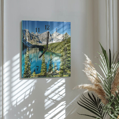 Wanduhr aus glas Berge Natur