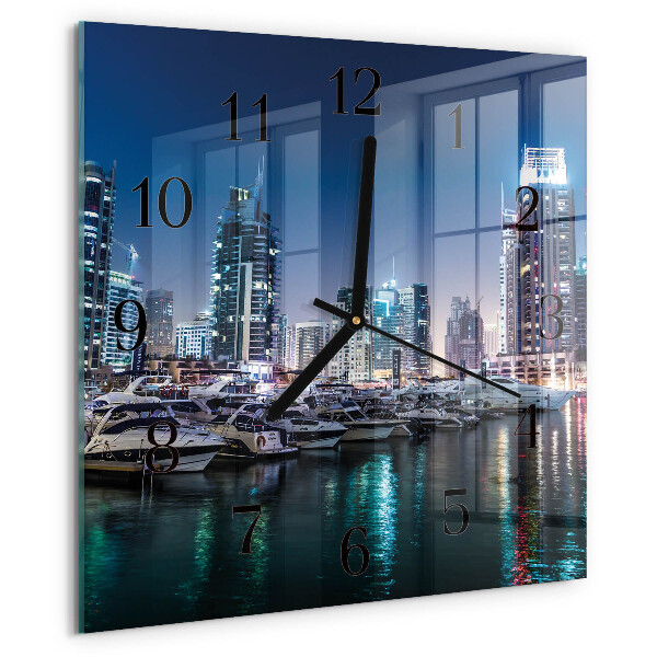 Wanduhr aus glas Horizont