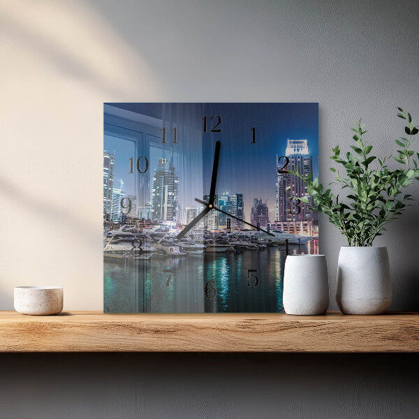 Wanduhr aus glas Horizont