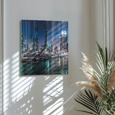 Wanduhr aus glas Horizont