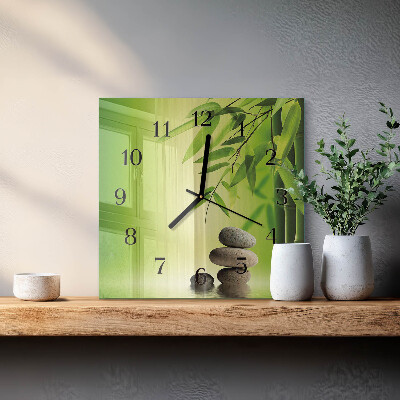 Wanduhr aus glas Steine