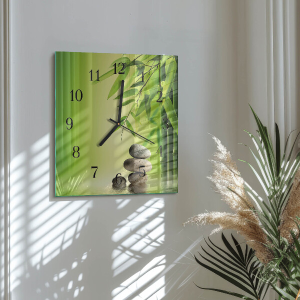 Wanduhr aus glas Steine