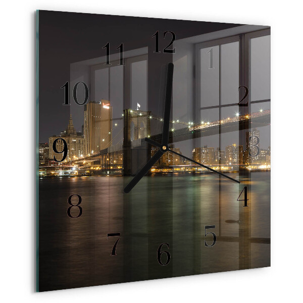 Wanduhr aus glas Horizont