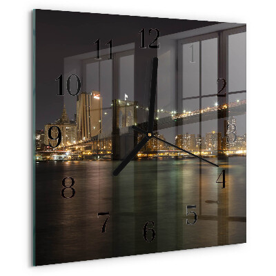 Wanduhr aus glas Horizont