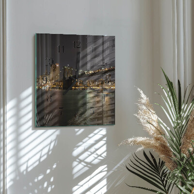 Wanduhr aus glas Horizont