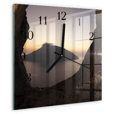 Wanduhr aus glas Ozeanberg