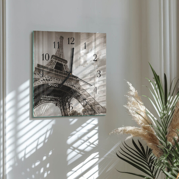 Wanduhr aus glas Paris